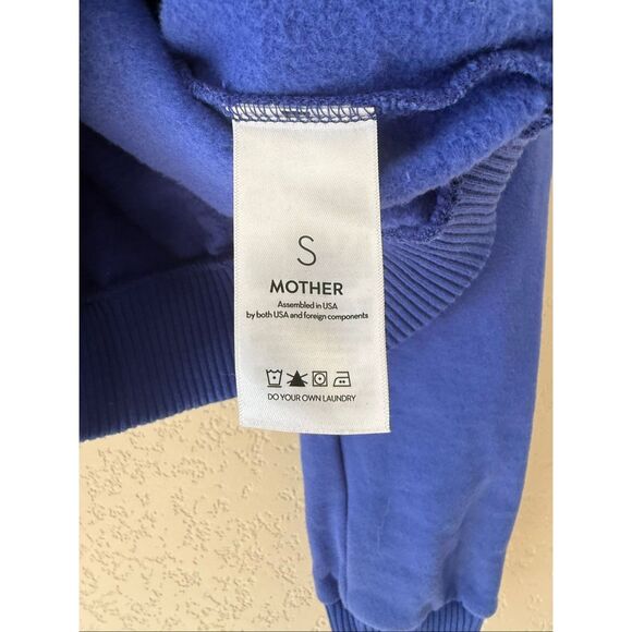 Mother The Ribbed Push and Shove Sweatshirt in Full Throttle - Picture 8 of 9